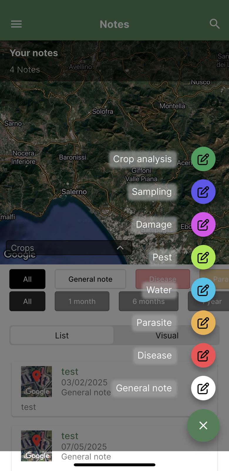 How to configure a Note from the App