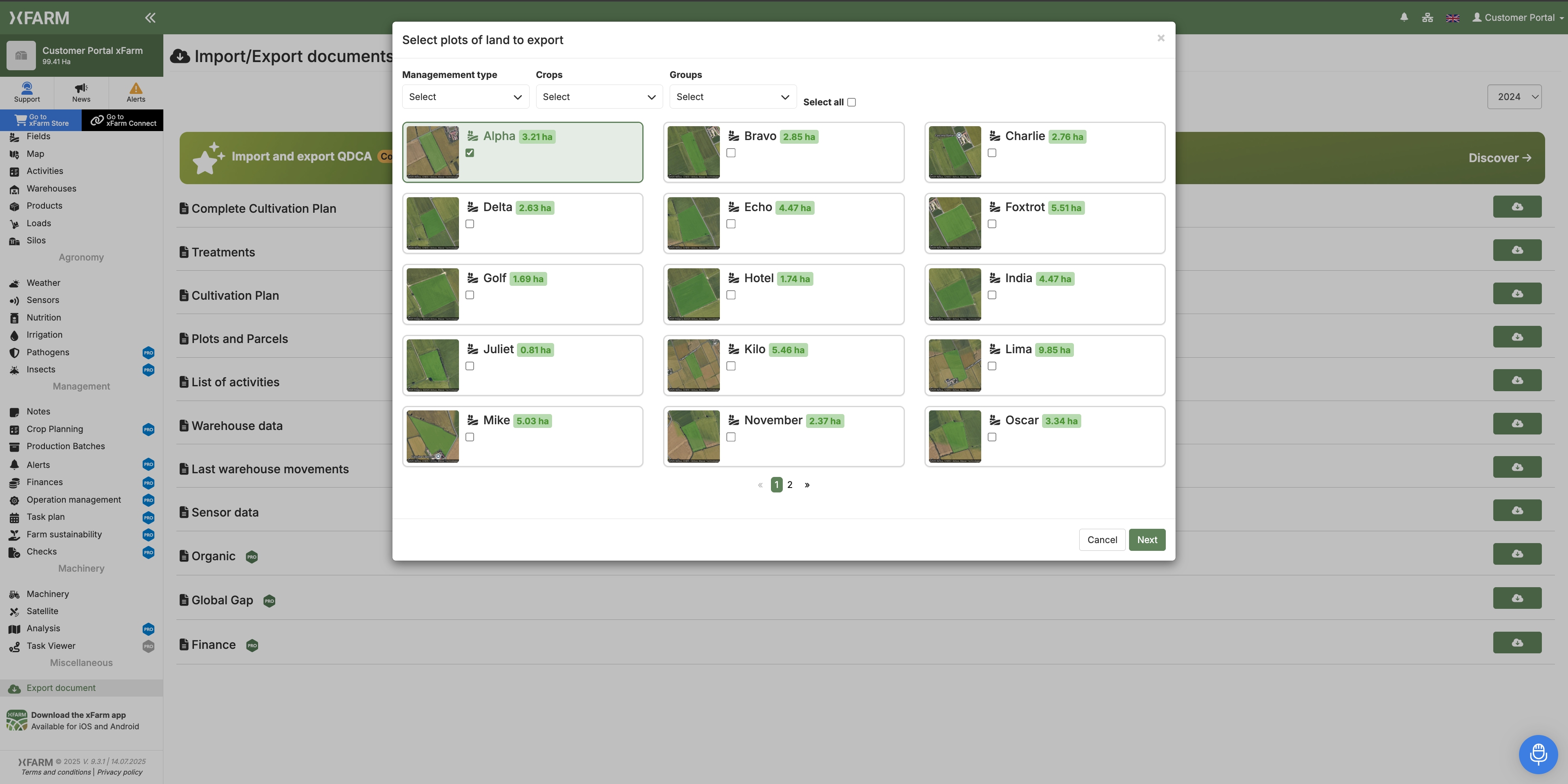 How to export your Plots and Parcels