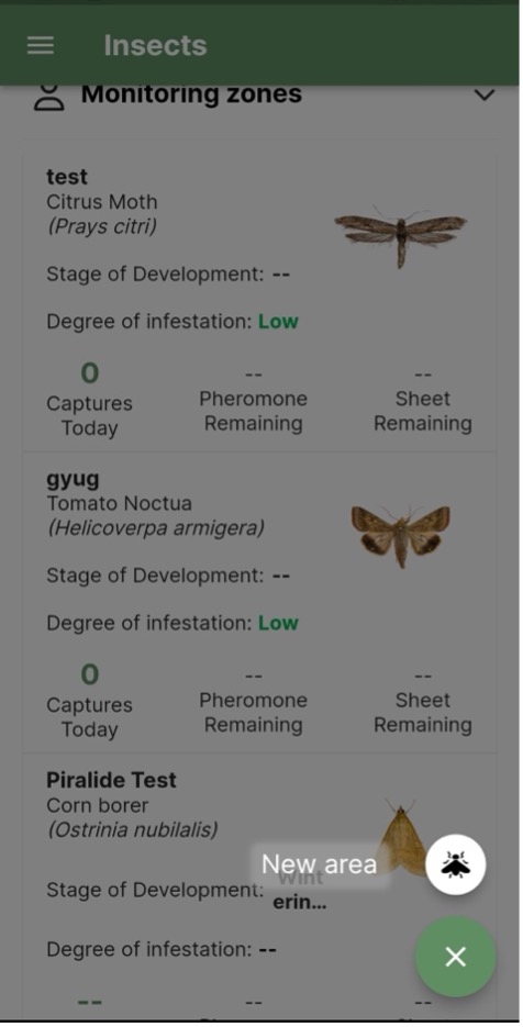 Monitoring Insect Activity How to Create and Manage a Insect Monitoring Zone from App