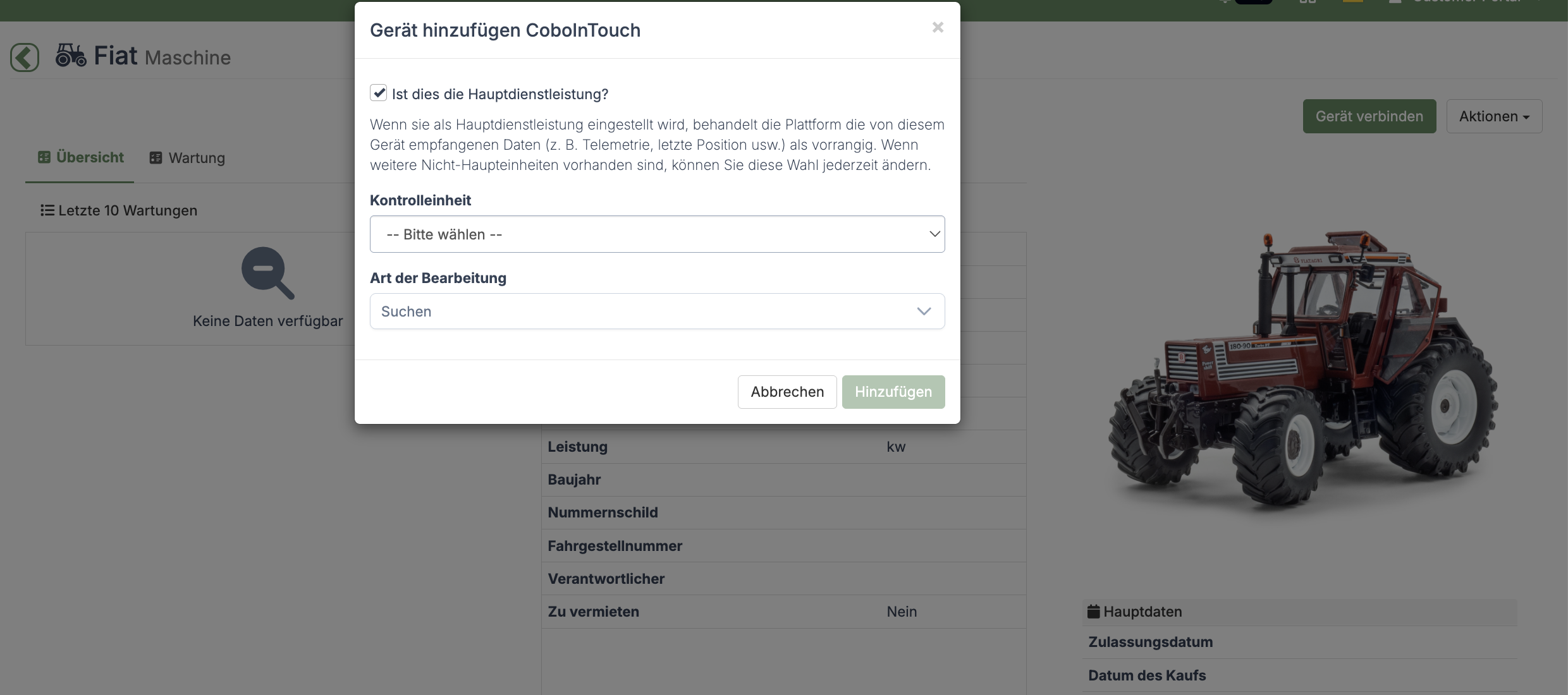 Cobo Engine Verbindung und Verwaltung von Maschinen mit Kit PFN Cobo Intouch