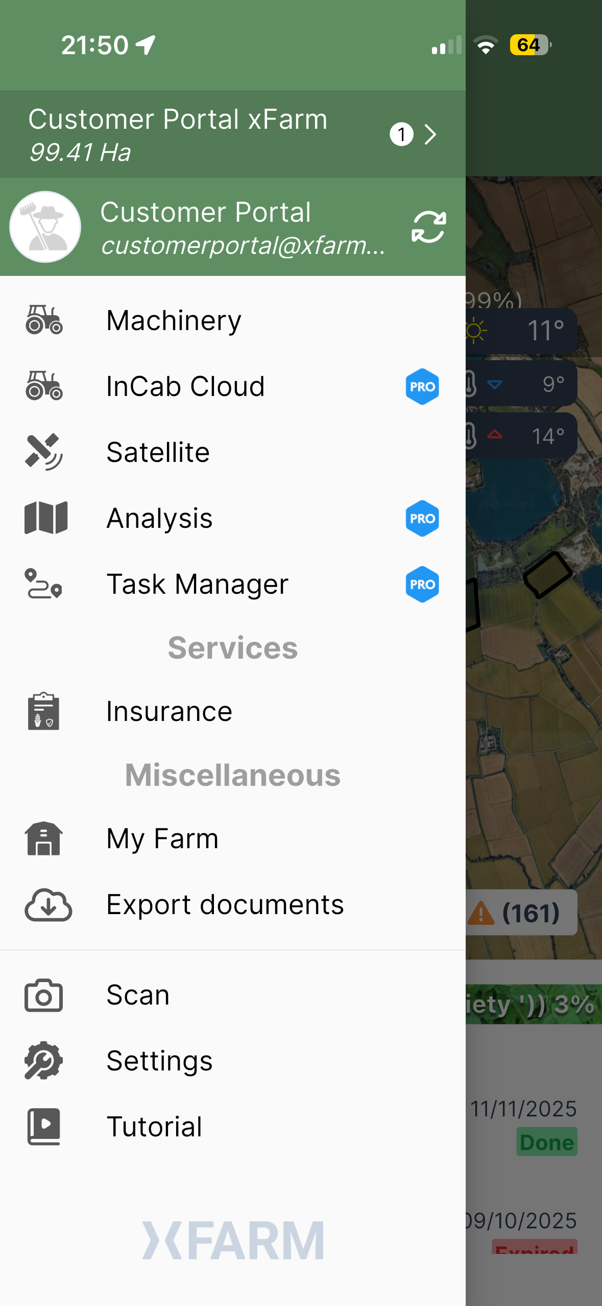 How to configure Settings from the App